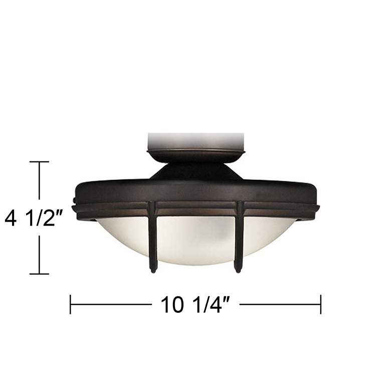 Image 2 Oil-Rubbed Bronze Wet Rated 2-Light LED Fan Light Kit more views