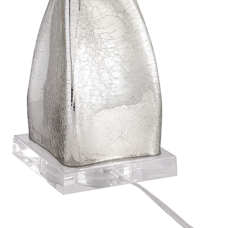 Oirin Silver Twist Crackle Mercury Glass Table Lamp more views