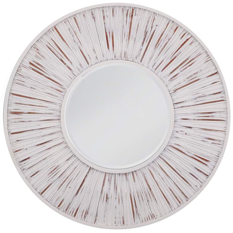 Image 1 Ojos Round 36"H Farmhouse Styled Wall Mirror