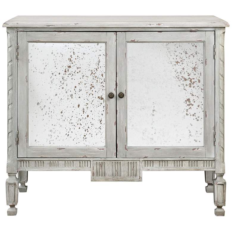 Image 1 Okorie 42 inch Wide Warm Blue And Gray 2-Door Console Cabinet
