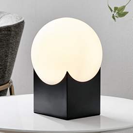 Image1 of Oksena 11" High Black and Frosted Orb Accent Table Lamp