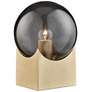 Oksena 11" High Gold and Smoke Glass Orb Modern Accent Table Lamp