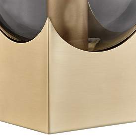 Image4 of Oksena 11" High Gold and Smoke Glass Orb Modern Accent Table Lamp more views