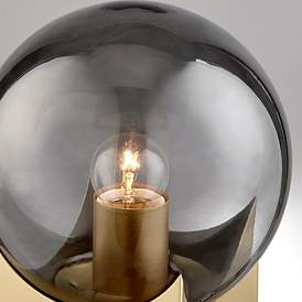 Image5 of Oksena 11" High Gold and Smoke Glass Orb Modern Accent Table Lamp more views