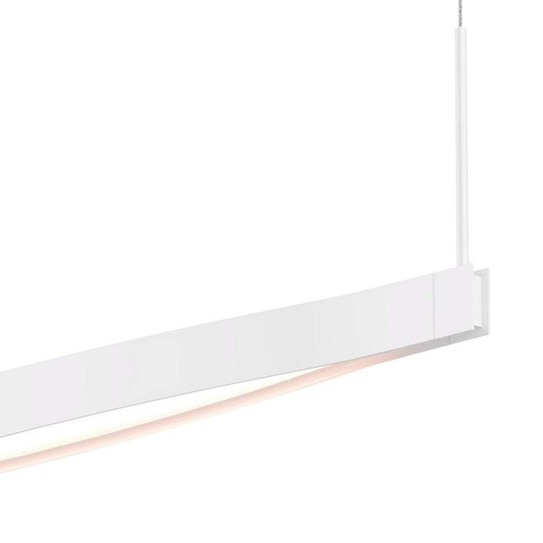 Image 3 Ola 28" Wide White Linear LED Kitchen Island Light Pendant more views