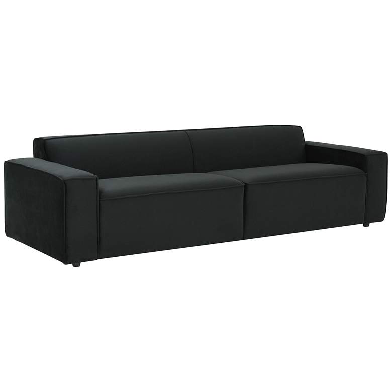 Image 2 Olafur 96 1/2 inch Wide Black Velvet 2-Seater Sofa