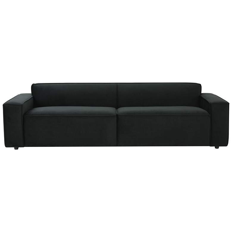 Image 4 Olafur 96 1/2 inch Wide Black Velvet 2-Seater Sofa more views