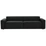 Olafur 96 1/2" Wide Black Velvet 2-Seater Sofa