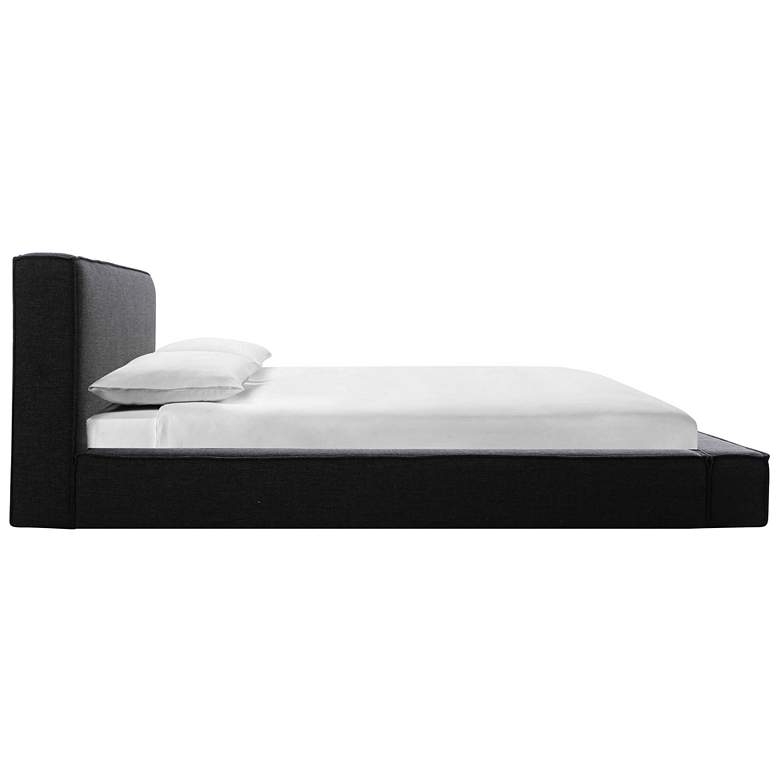 Image 4 Olafur Black Linen King Bed more views