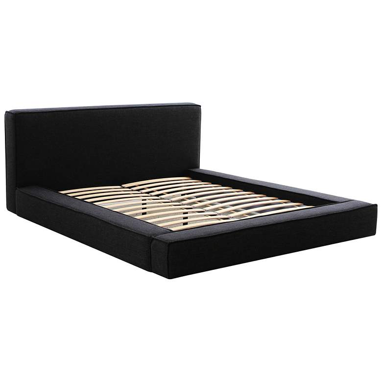 Image 5 Olafur Black Linen King Bed more views