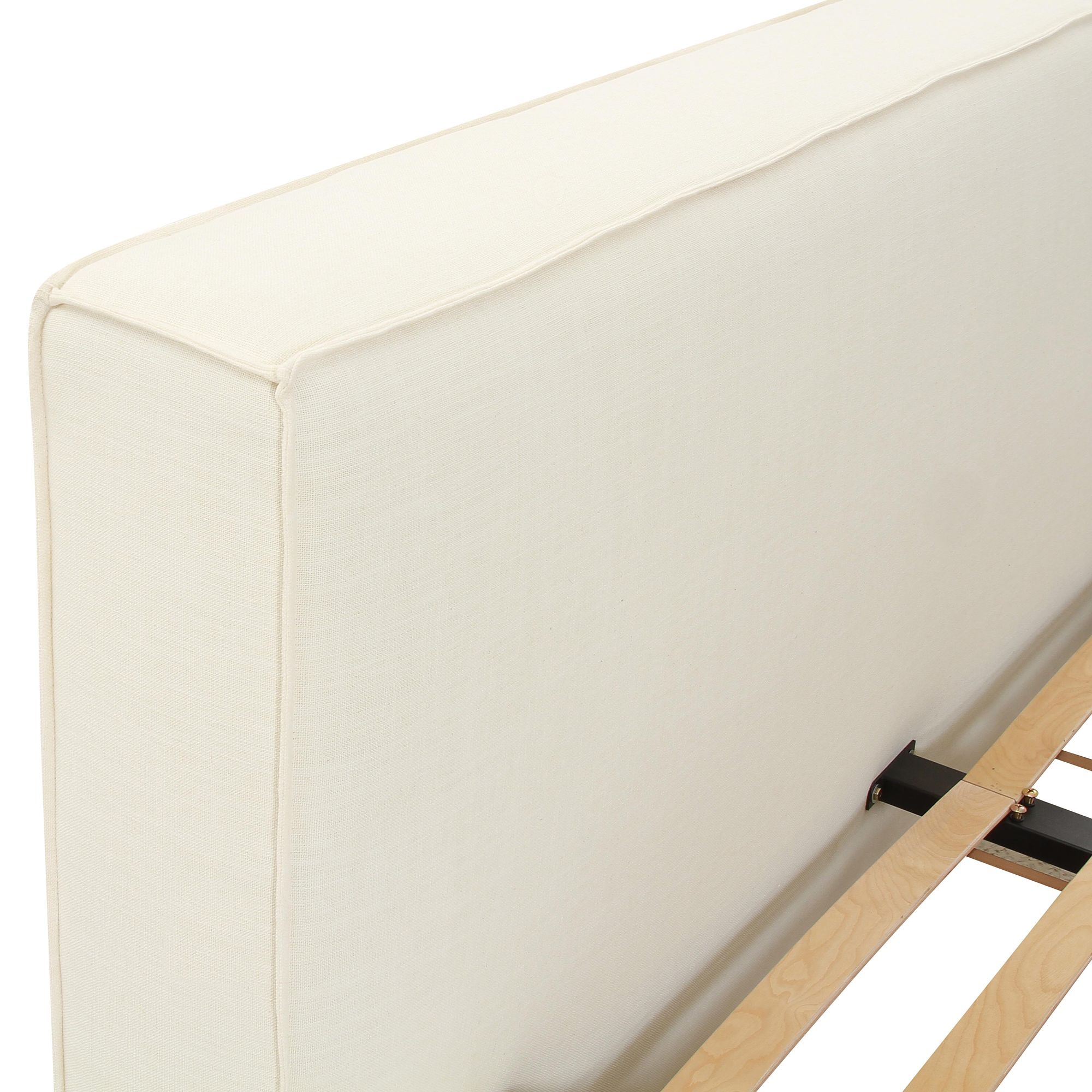 Thumbnail2 of Olafur Cream Linen King Bed more views