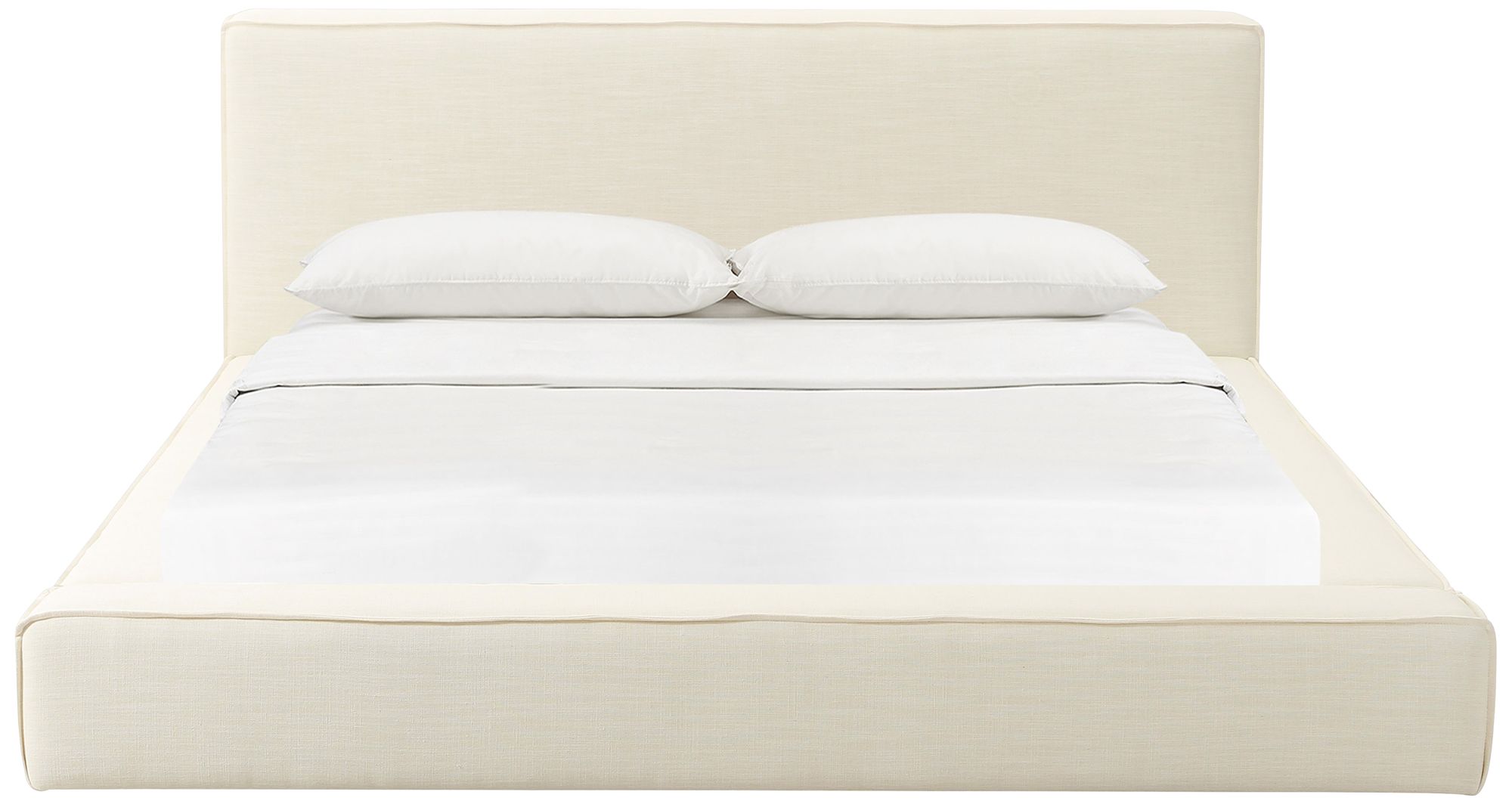 Thumbnail3 of Olafur Cream Linen King Bed more views