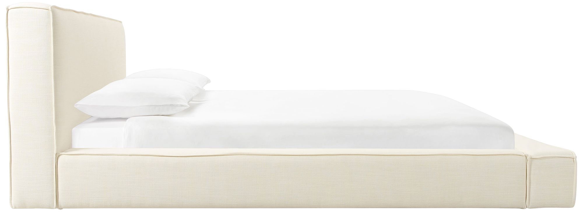 Thumbnail4 of Olafur Cream Linen King Bed more views