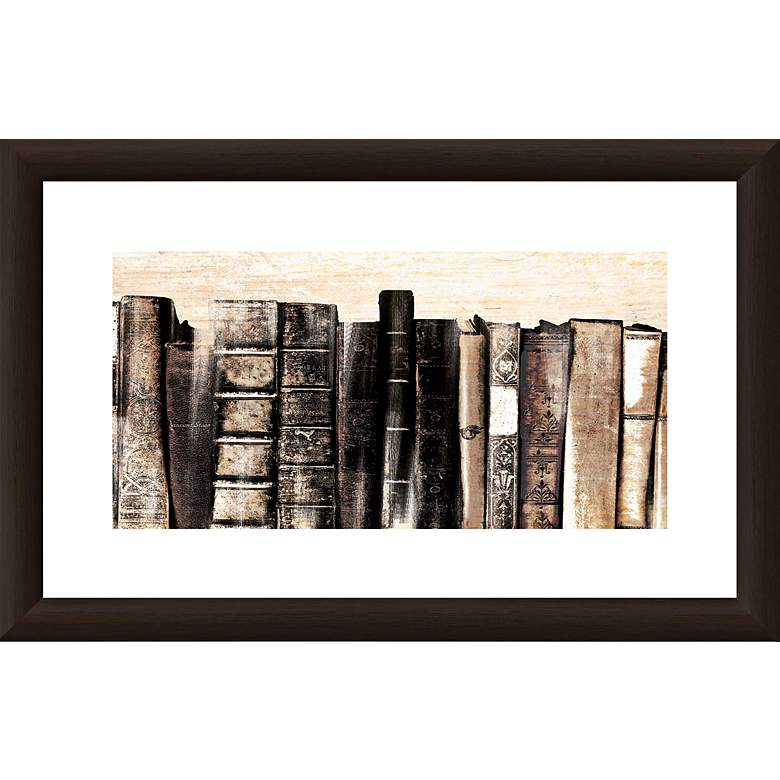 Image 1 Old Books 22 1/2 inch Wide Framed Wall Art