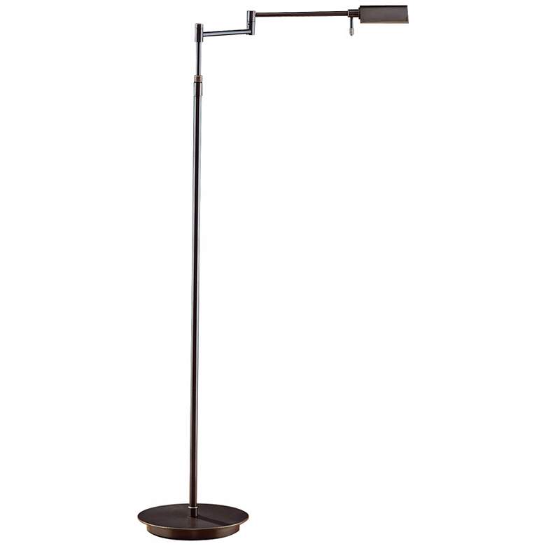 Image 1 Old Bronze Halogen Pharmacy Swing Arm Holtkoetter Floor Lamp