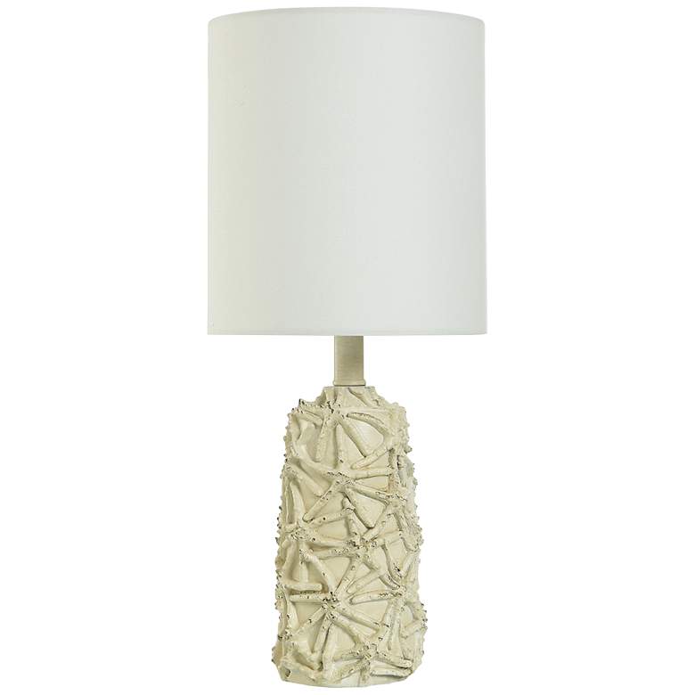Image 2 Old Distressed White Accent Table Lamp