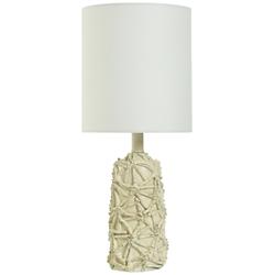 Old Distressed White Accent Table Lamp