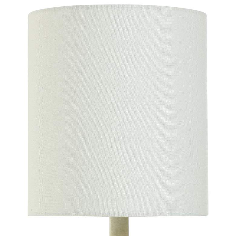 Image 3 Old Distressed White Accent Table Lamp more views