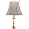 Old Dominion Brass White Shade Candlestick Table Lamp