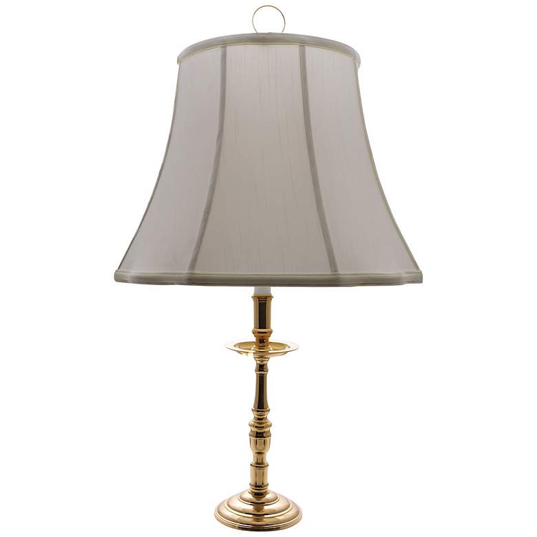 Image 1 Old Dominion Brass White Shade Candlestick Table Lamp