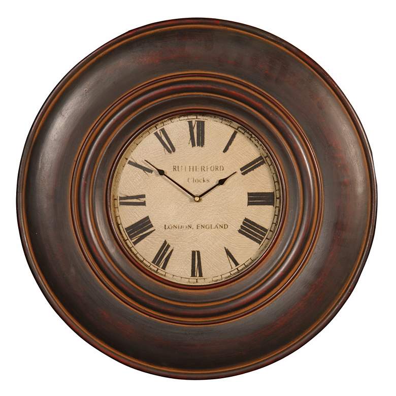 Image 1 Old English Ivory Face 23" Wide Wall Clock