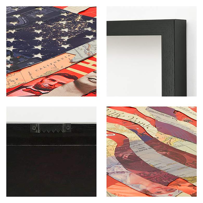Image 3 Old Glory 40" Wide Dimensional Collage Framed Wall Art more views