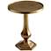 Old Sport 20" Wide Antique Brass Round Pedestal Side Table