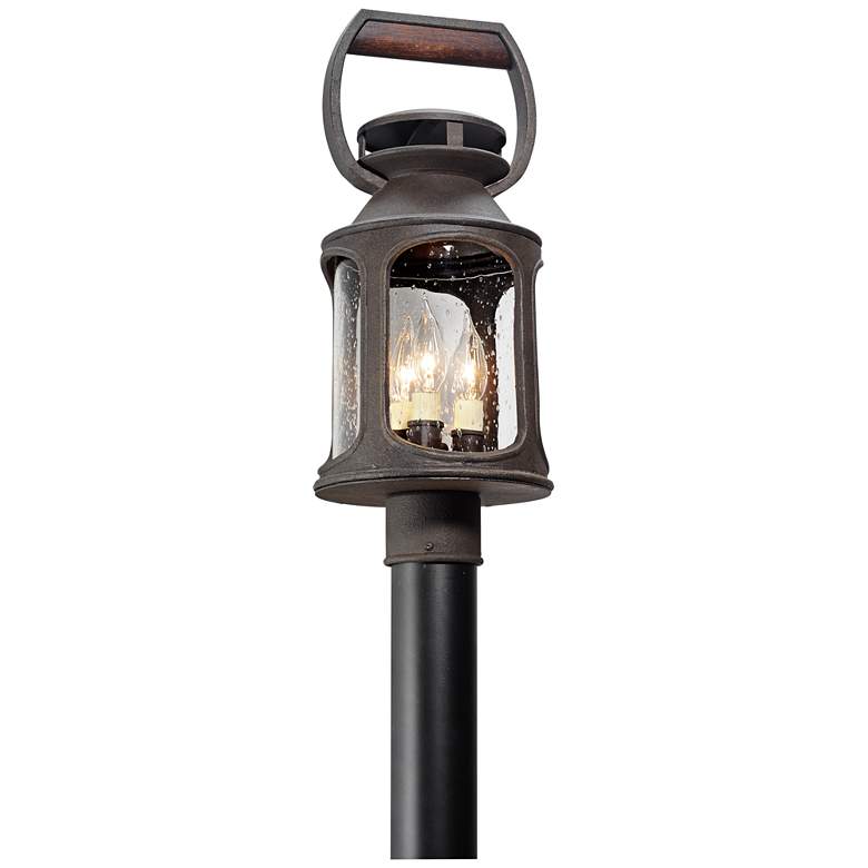 Image 1 Old Trail 20 1/4 inch High Centennial Rust Outdoor Post Light