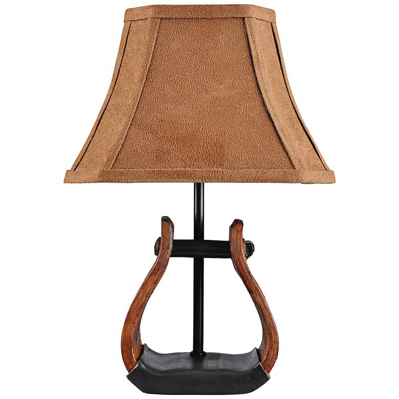 Image 1 Old West Rustic Stirrup 11" High Small Accent Table Lamp