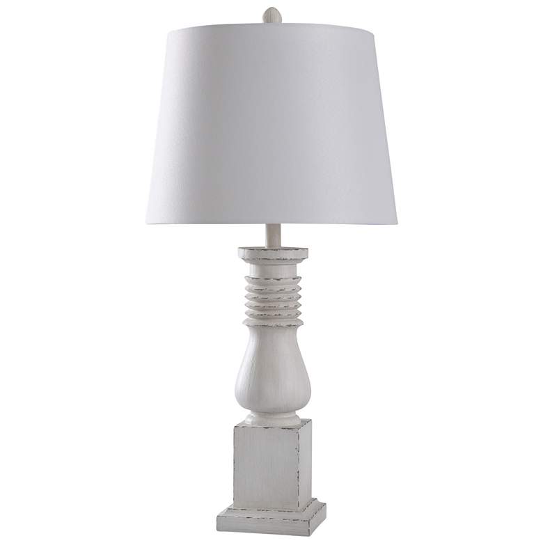 Image 1 Old White Istress 33in Traditional Cast Table Lamp