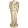 Old World Angel Holding Lamb 32"H Mossy Stone Outdoor Statue