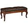 Old World Faux Leather Upholstered Storage Bench
