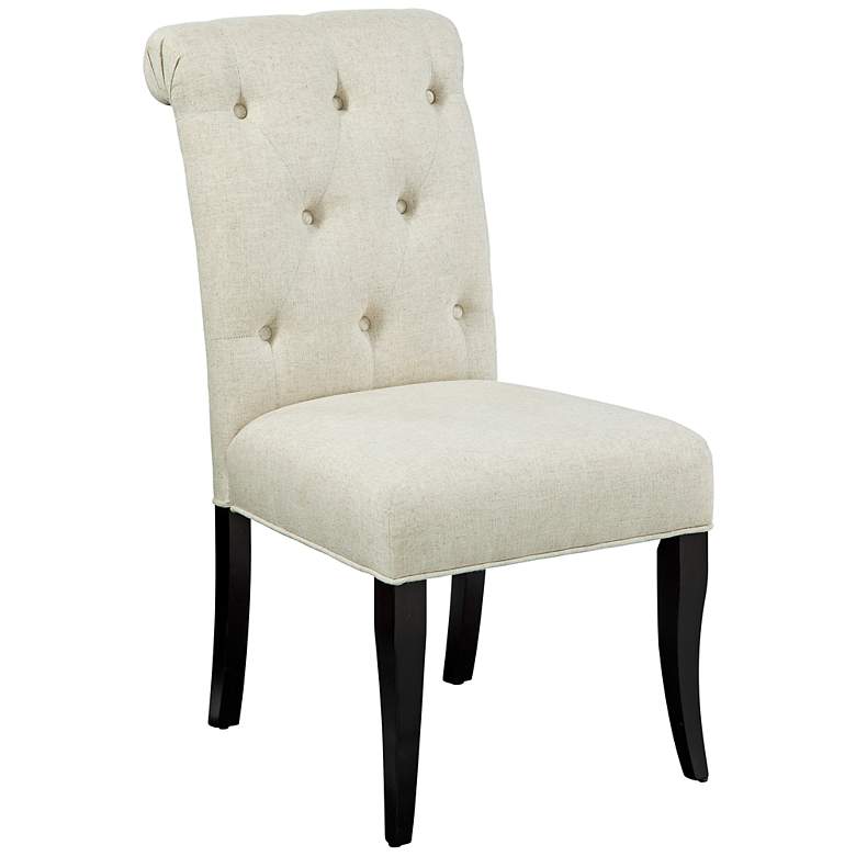 Image 1 Old World Larkin Jefferson Linen Upholstered Parsons Chair