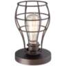 Oldham Industrial Uplight 9 1/2"H Edison Bulb Table Lamp