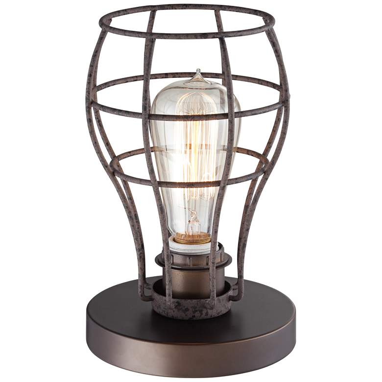 Oldham Industrial Uplight 9 1/2 inchH Edison Bulb Table Lamp