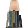 Oldknow Polished Concrete and Aged Steel Bookcase Lamp