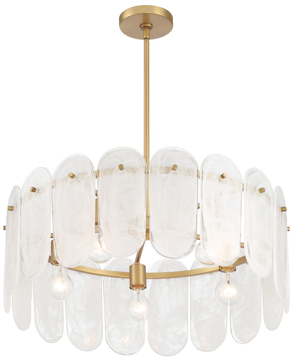 Image 5 Oldmill 25" Wide Legacy Brass Drum Pendant Light more views