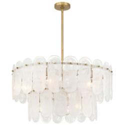 Oldmill 30" Wide Legacy Brass Tiered Pendant Light