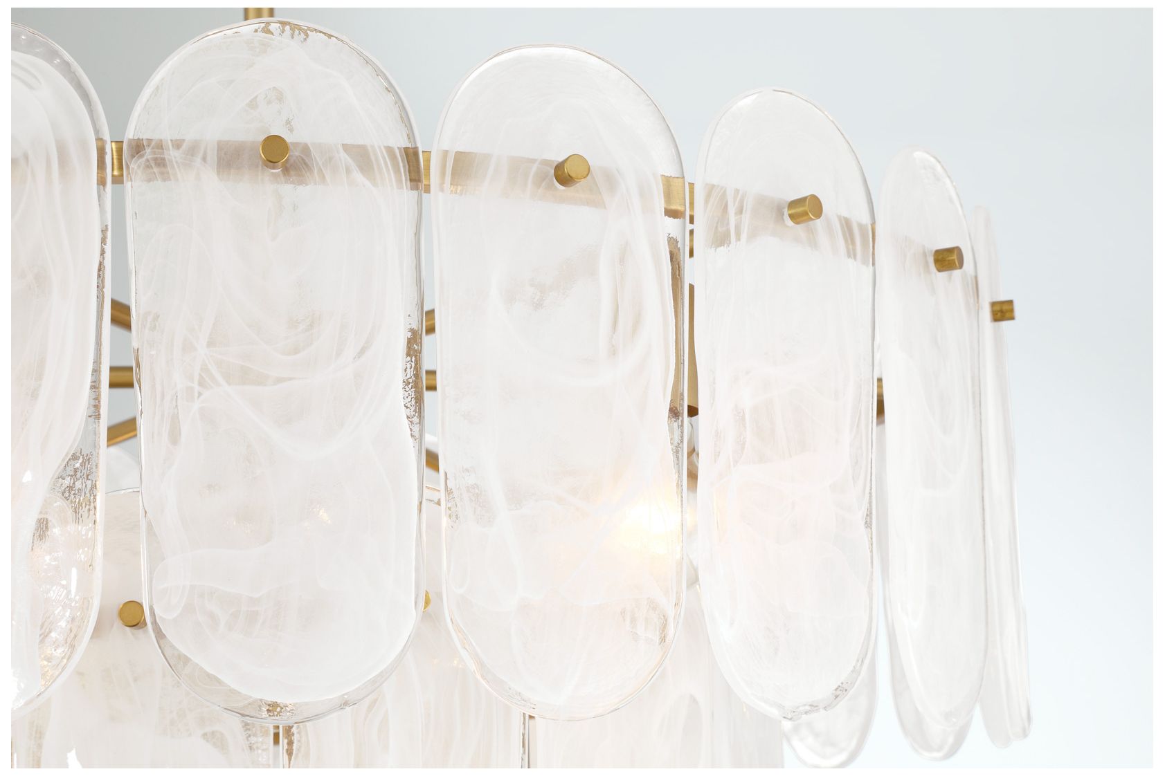 Image 4 Oldmill 30" Wide Legacy Brass Tiered Pendant Light more views