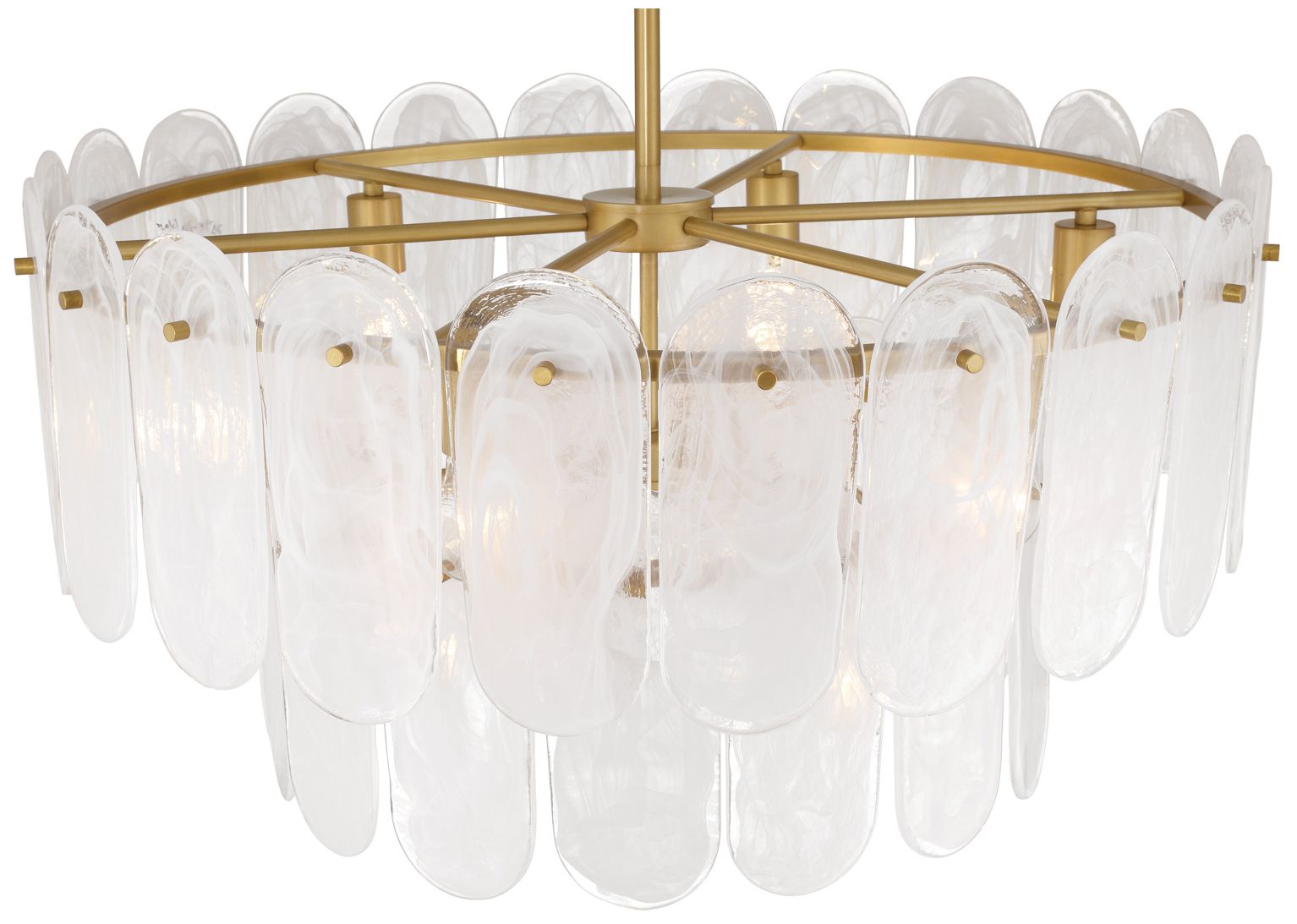 Image 5 Oldmill 30" Wide Legacy Brass Tiered Pendant Light more views