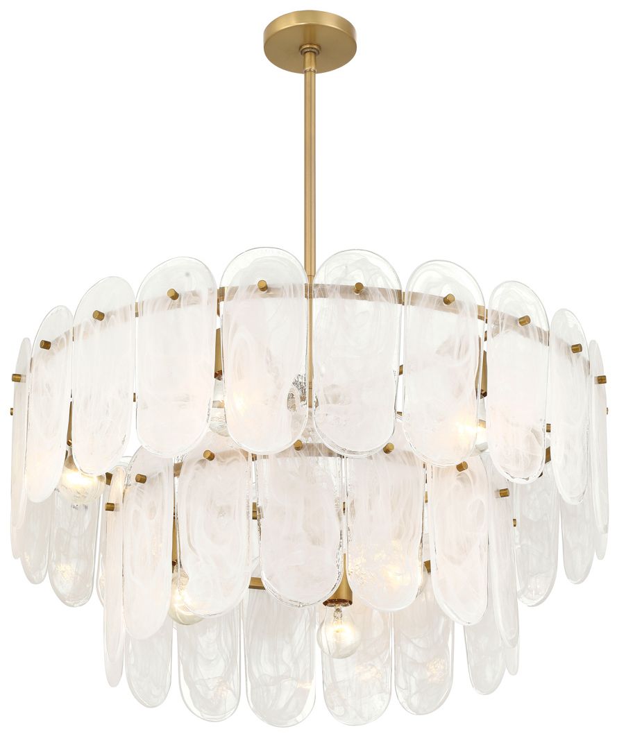 Image 7 Oldmill 30" Wide Legacy Brass Tiered Pendant Light more views