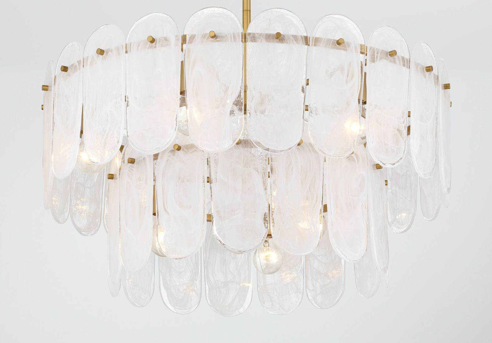 Oldmill 30" Wide Legacy Brass Tiered Pendant Light