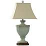Oldsbury Farmhouse Style 34" Blue Table Lamp With Beige Shade