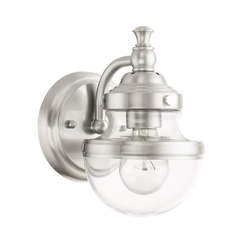 Image 4 Oldwick 1 Light Brushed Nickel Wall Sconce more views