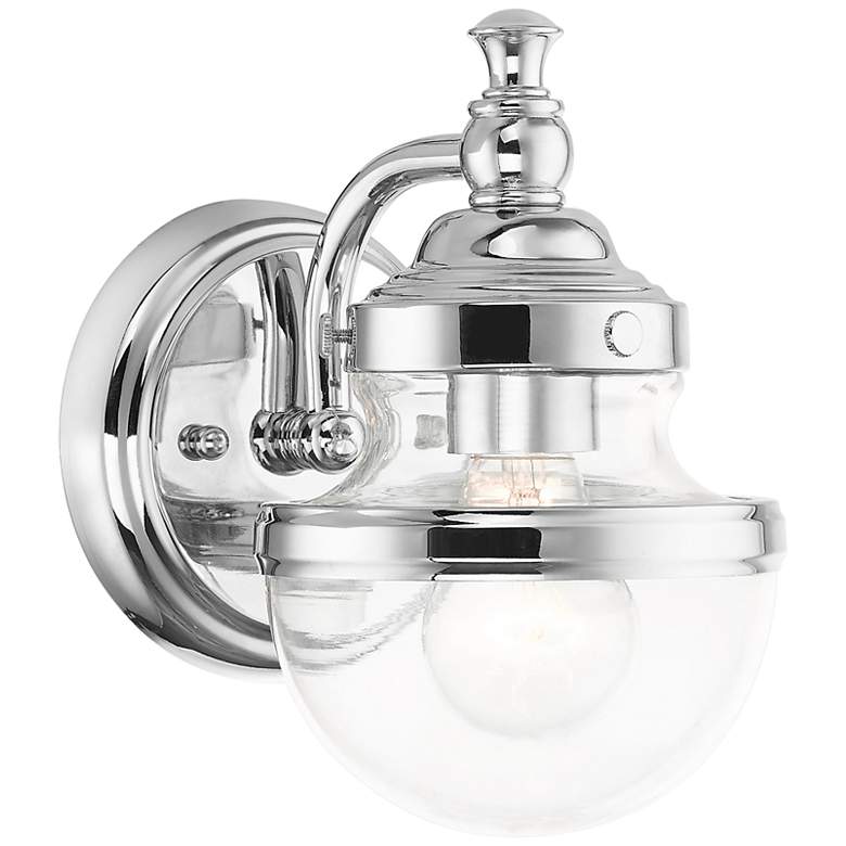 Image 2 Oldwick 1 Light Polished Chrome Wall Sconce