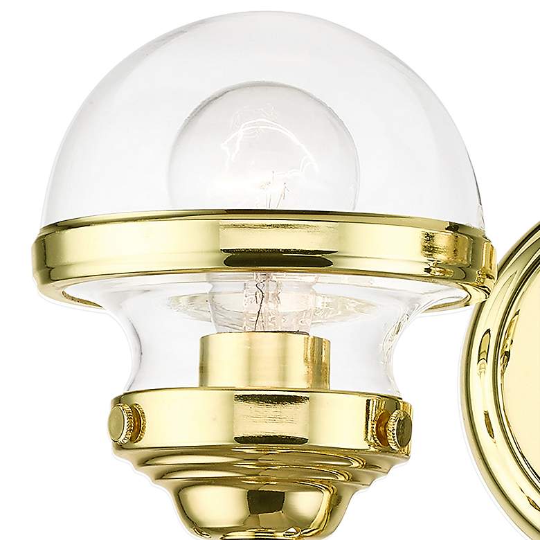 Image 3 Oldwick 15" Wide Polished Brass 2-Light Bath Light more views