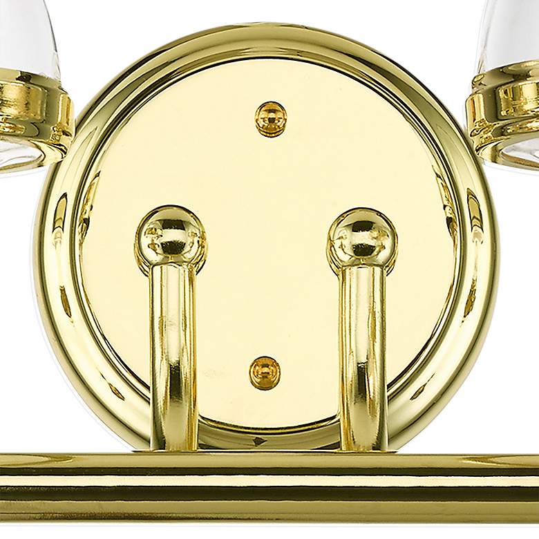 Image 4 Oldwick 15 inch Wide Polished Brass 2-Light Bath Light more views