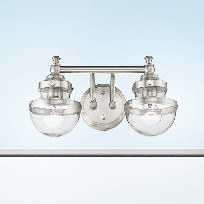 Image 1 Oldwick 2 Light Brushed Nickel Bath Vanity