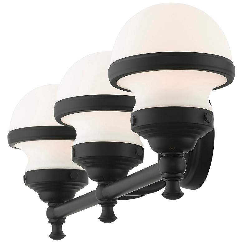 Image 4 Oldwick 24" Wide Black 3-Light Bath Light more views