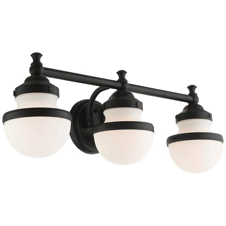 Image 5 Oldwick 24 inch Wide Black 3-Light Bath Light more views